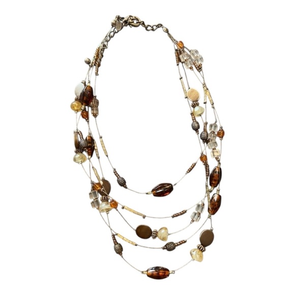 Chico's Jewelry - Chicos Beaded Necklace - Warm Tones